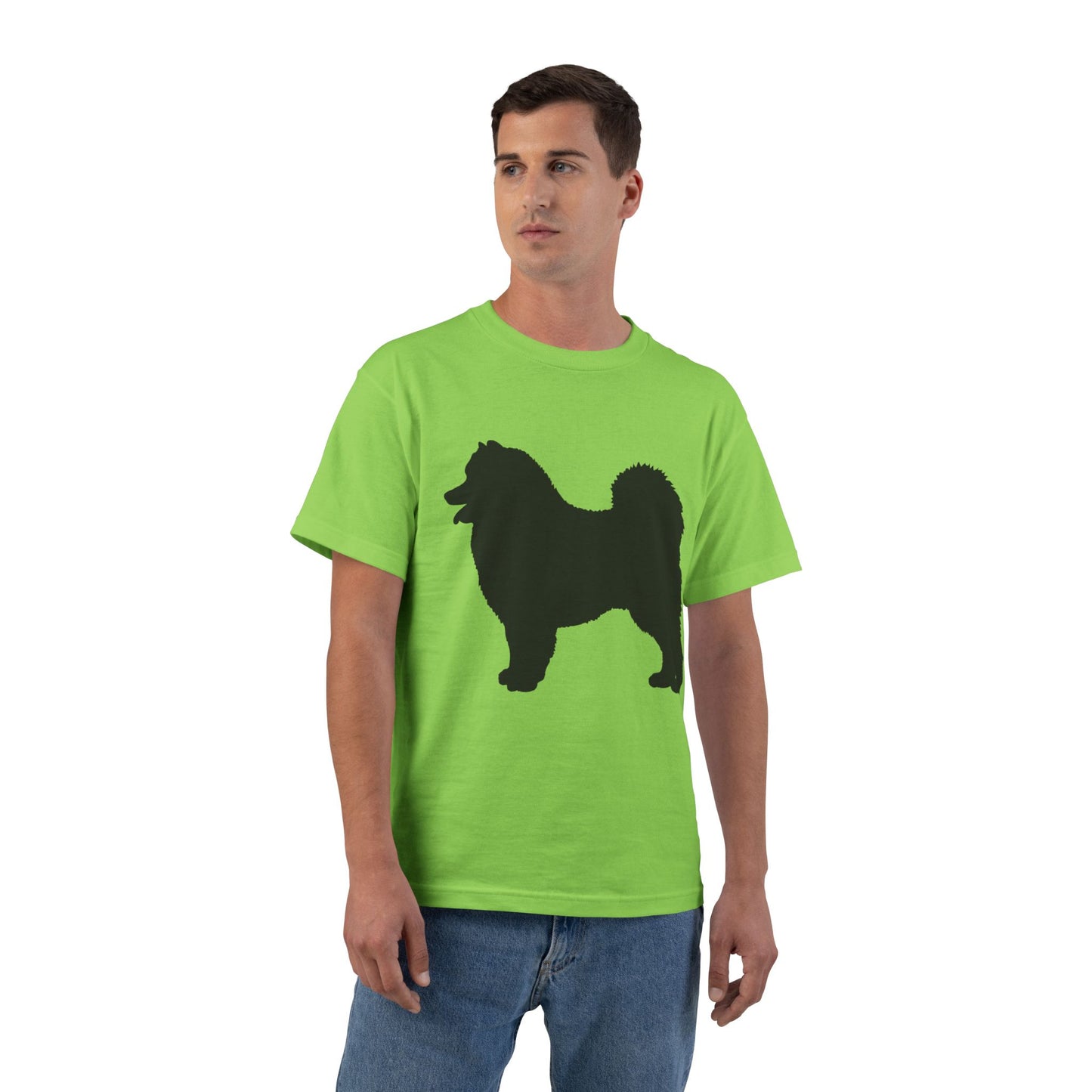 Samoyed Silhouette Men's Short-Sleeve Crewneck Tee
