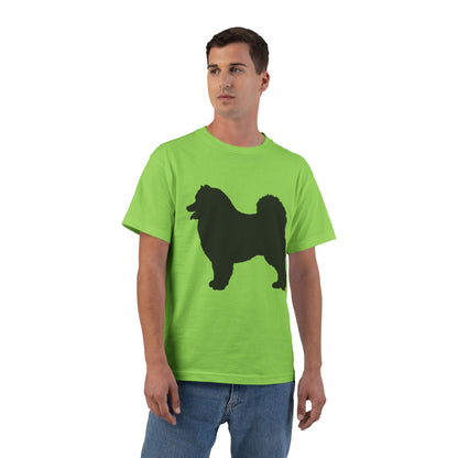 Samoyed Silhouette Men's Short-Sleeve Crewneck Tee