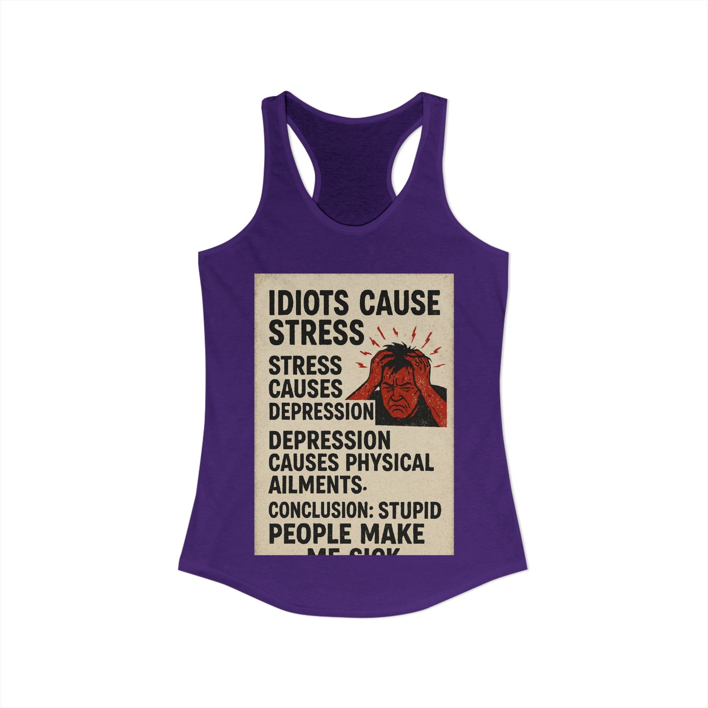 Stupid People Women's Racerback Tank