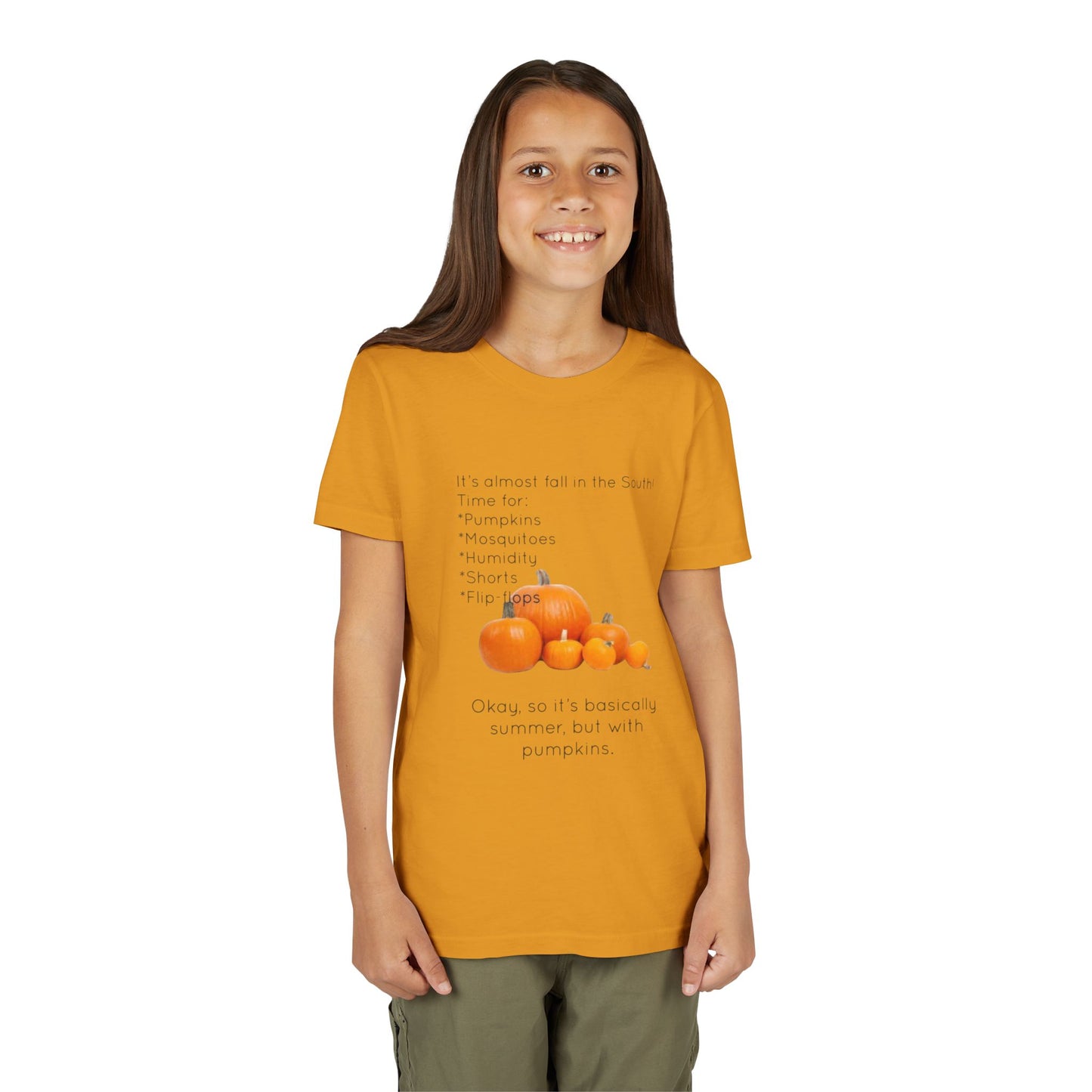 Fall In The South Youth Unisex Short Sleeve Crewneck Tee
