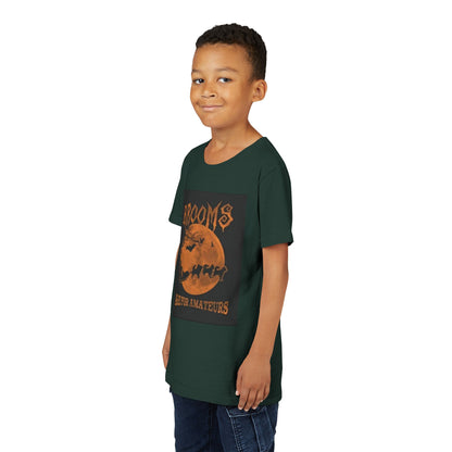 Brooms Are For Amateurs Youth Unisex Short Sleeve Crewneck Tee