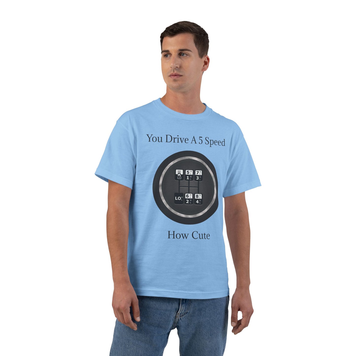 5 Speed How Cute Men's Short-Sleeve Crewneck Tee