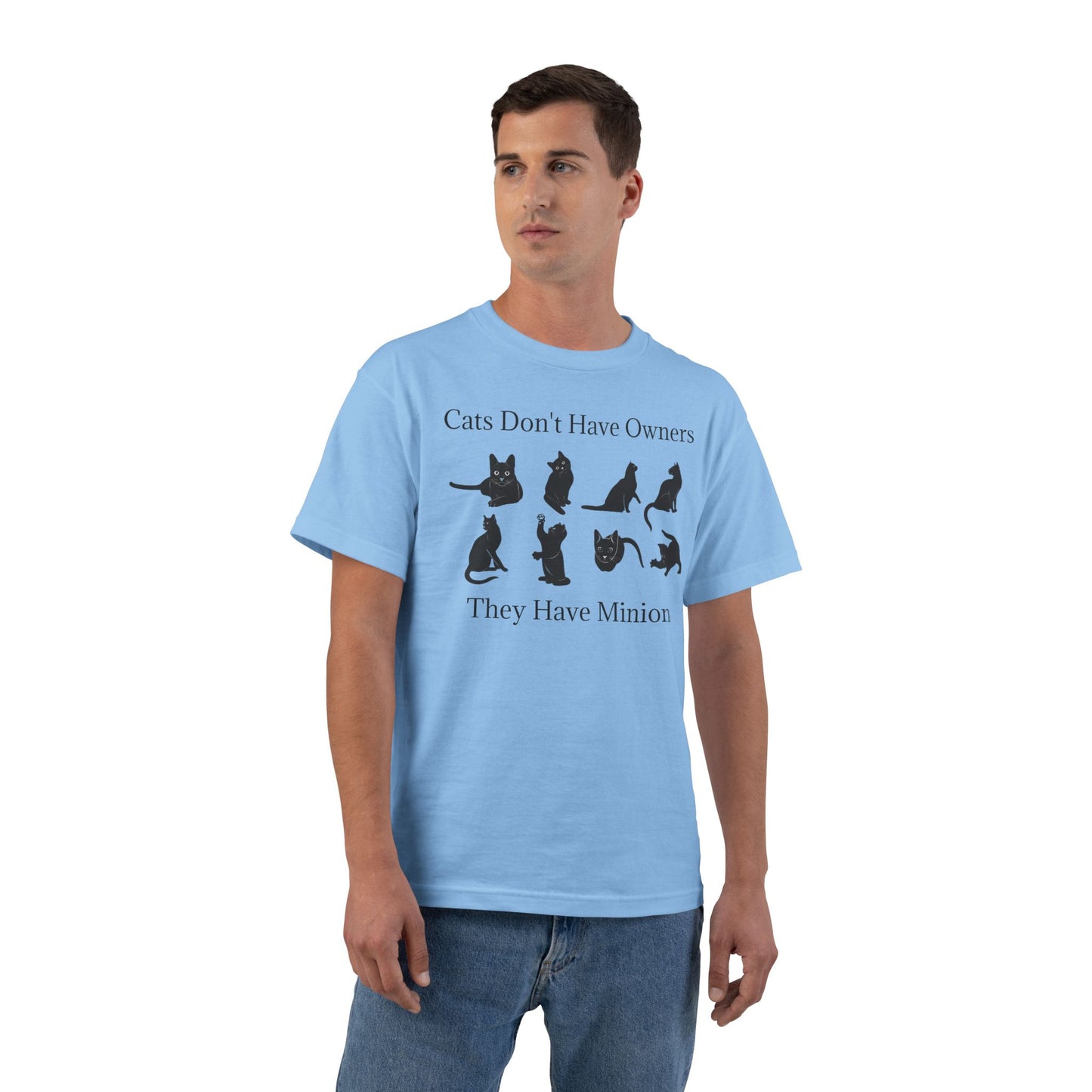 Cat Minions Men's Short-Sleeve Crewneck Tee