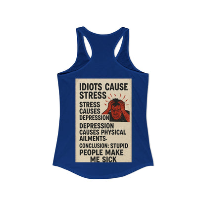 Stupid People Women's Racerback Tank