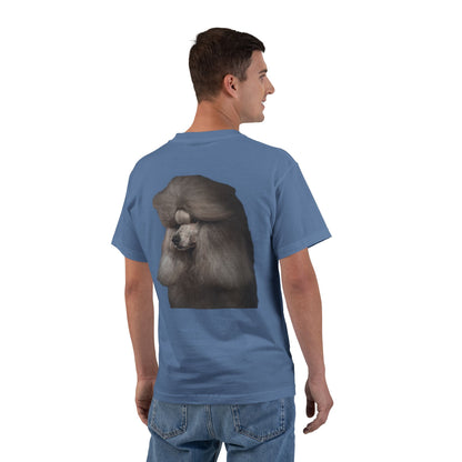 Poodle Head Men's Short-Sleeve Crewneck Tee