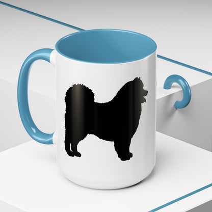 Samoyed Silhouette 2-Tone Coffee Mug