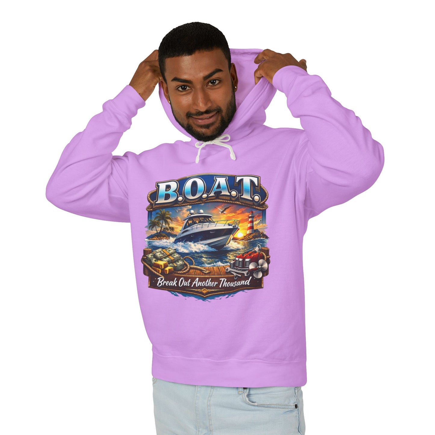 B.O.A.T. Unisex Lightweight Hoodie