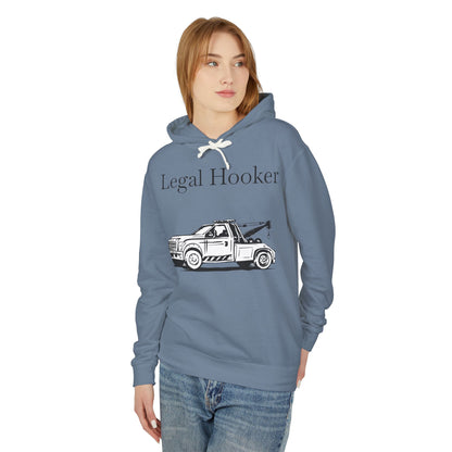 Legal H**ker Wheel Lift Tow Truck Unisex Lightweight Hoodie