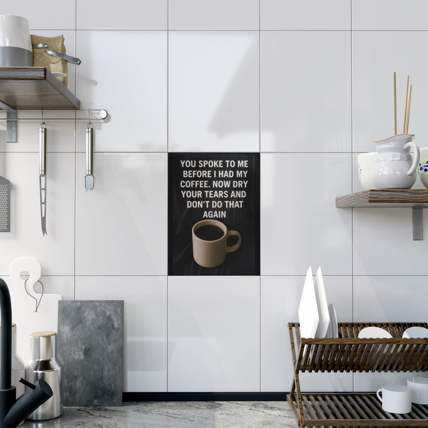 Dry Your Tears Ceramic Photo Tile