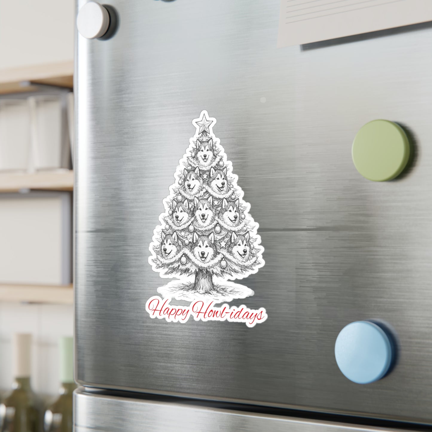 Happy Howl-idays Vinyl Decal