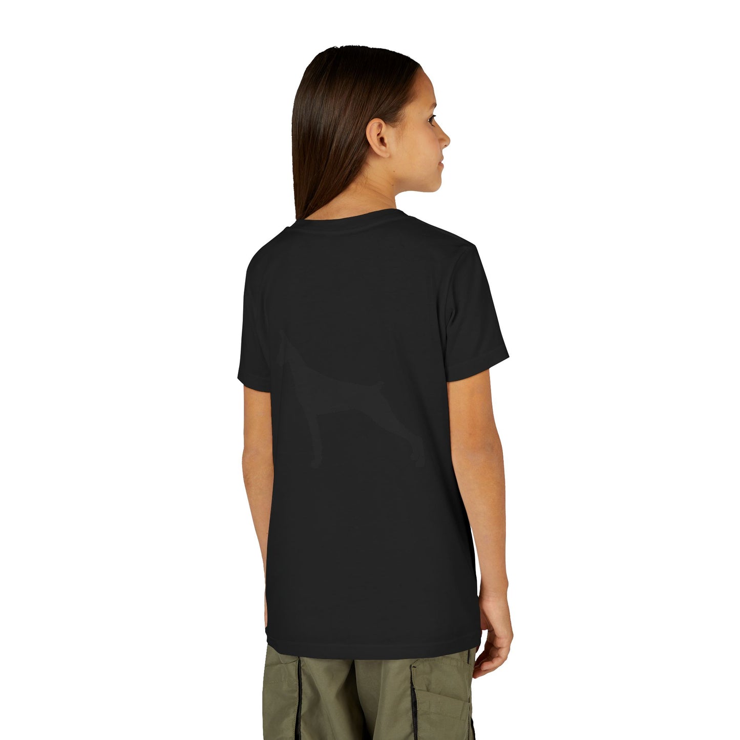 Doberman Head Youth Unisex Short Sleeve Crewneck Tee