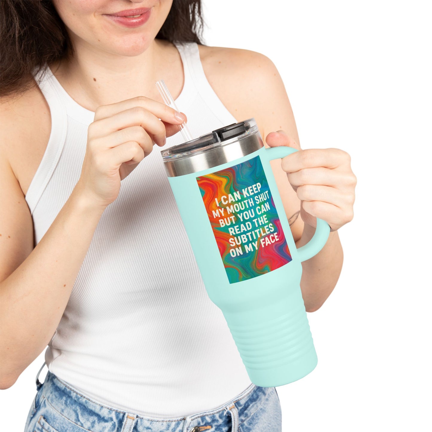Subtitles Insulated Travel Mug