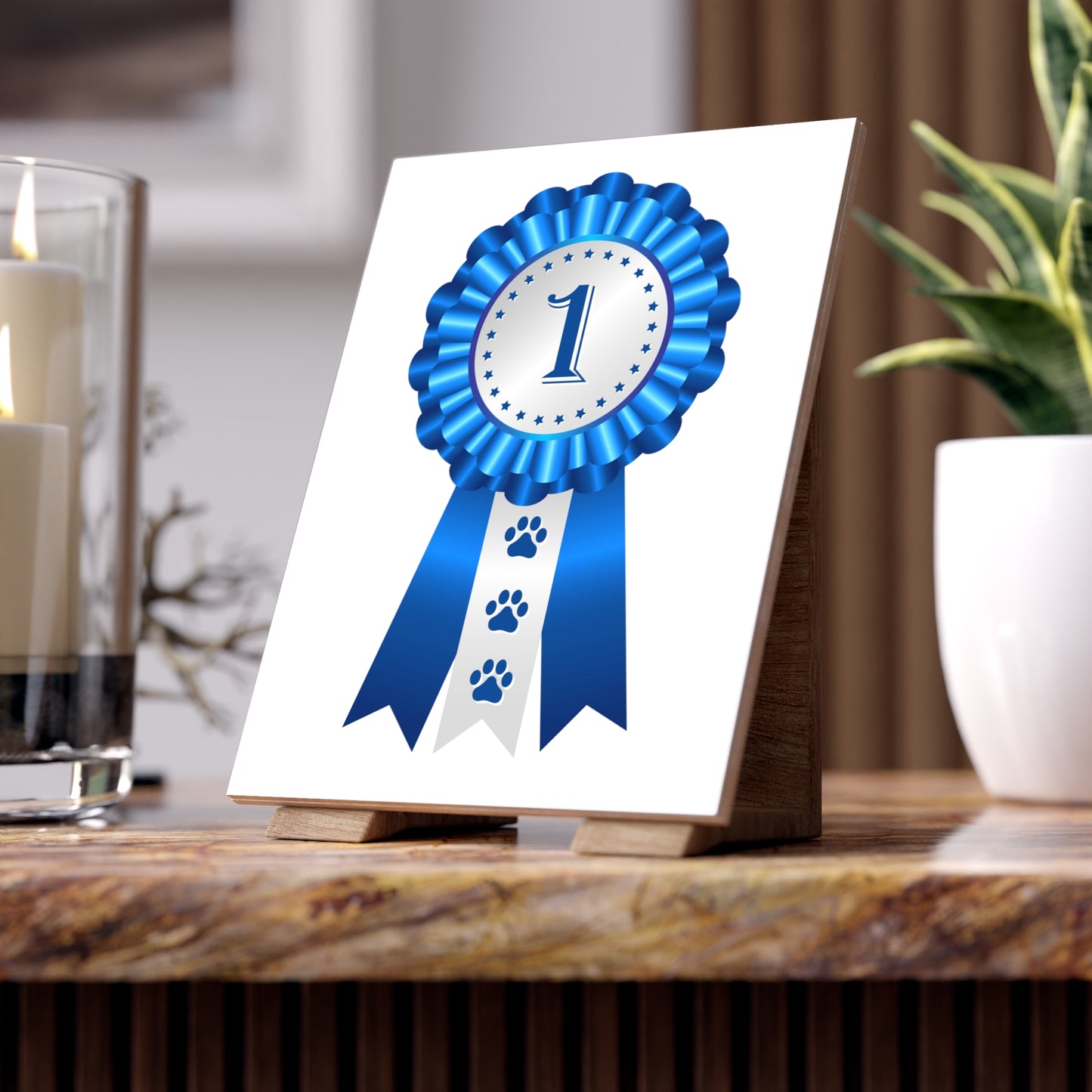 Show Ribbon Ceramic Photo Tile