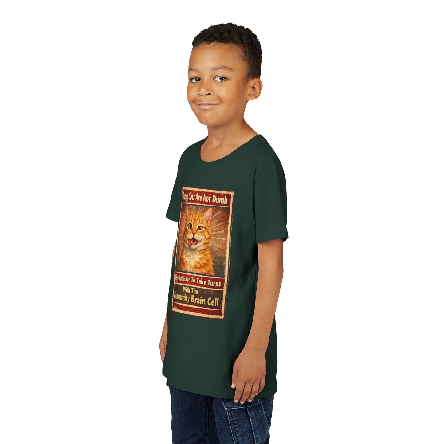 Community Brain Cell Youth Unisex Short Sleeve Crewneck Tee