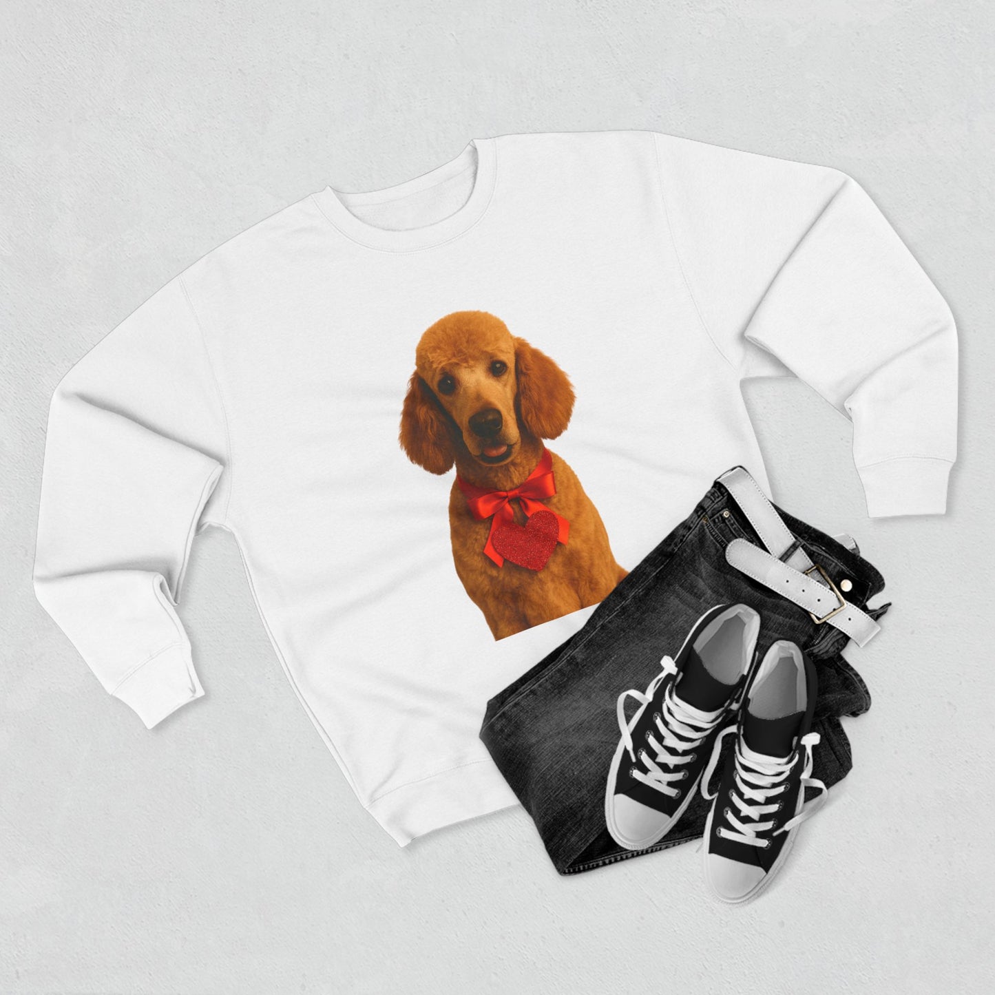 Cupid's Companion Poodle Unisex Crewneck Sweatshirt