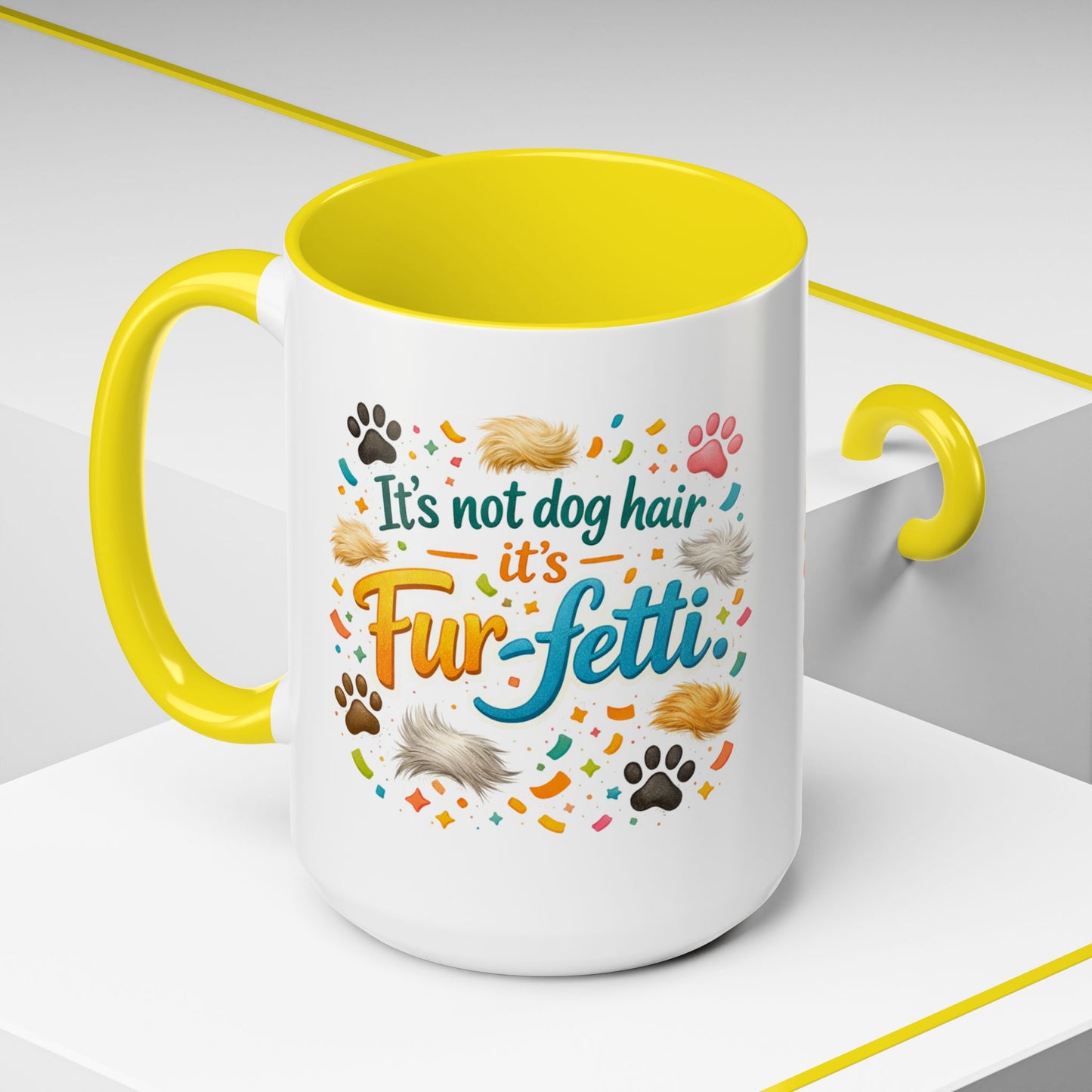 Fur-Fetti Dog 2-Tone Coffee Mug