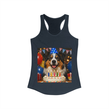 Birthday Buddy Aussie Women's Racerback Tank