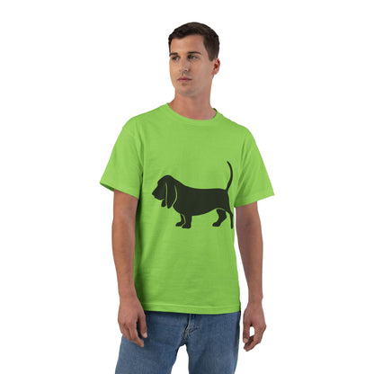 Basset Silhouette Men's Short-Sleeve Crewneck Tee