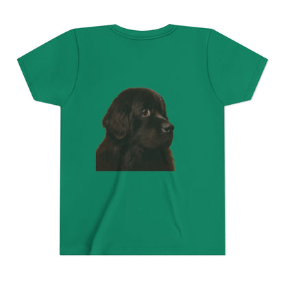 Newfie Head Youth Unisex Short Sleeve Crewneck Tee