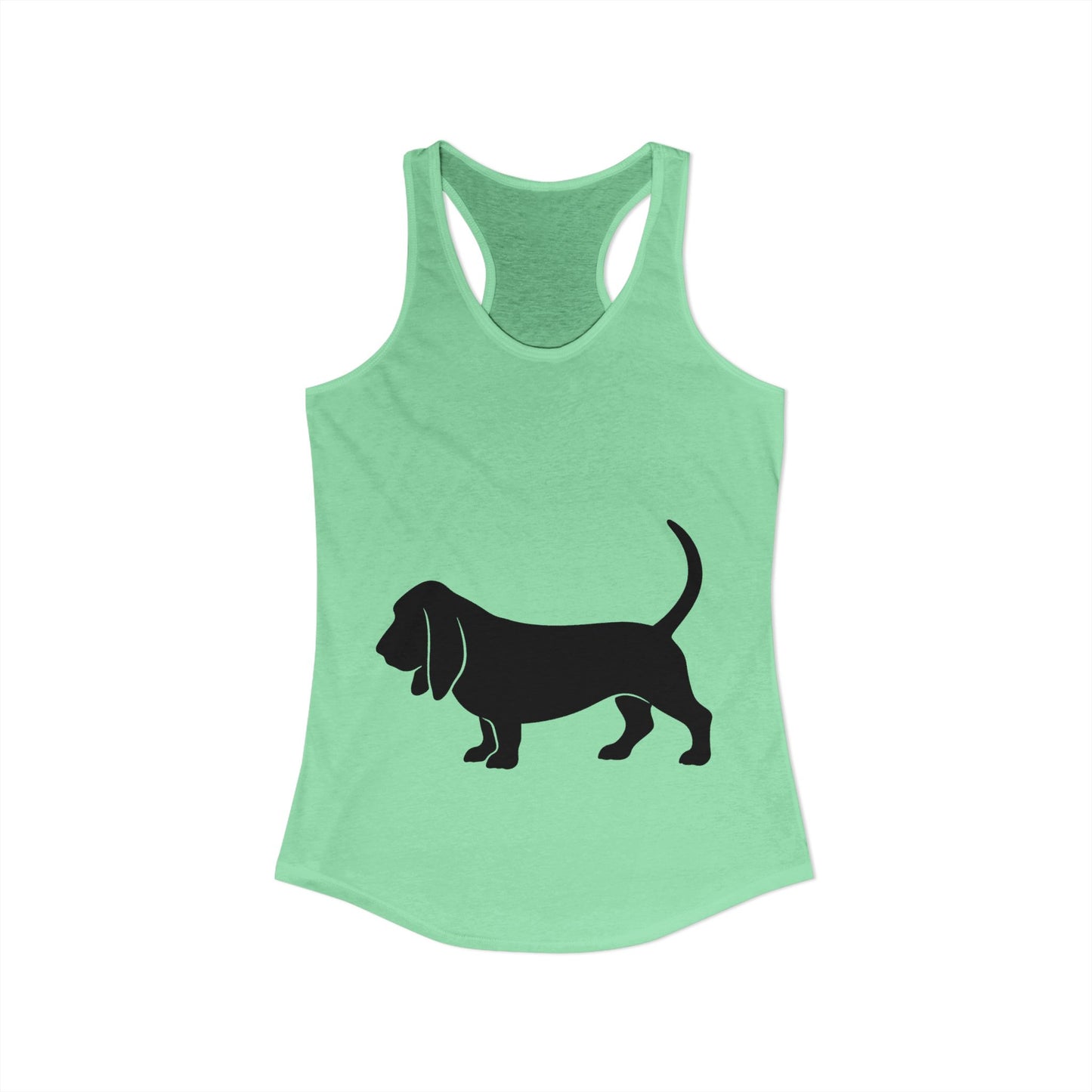 Basset Silhouette Women's Racerback Tank