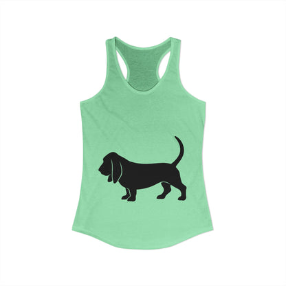 Basset Silhouette Women's Racerback Tank