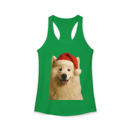 Santa Paws Samoyed Women's Racerback Tank