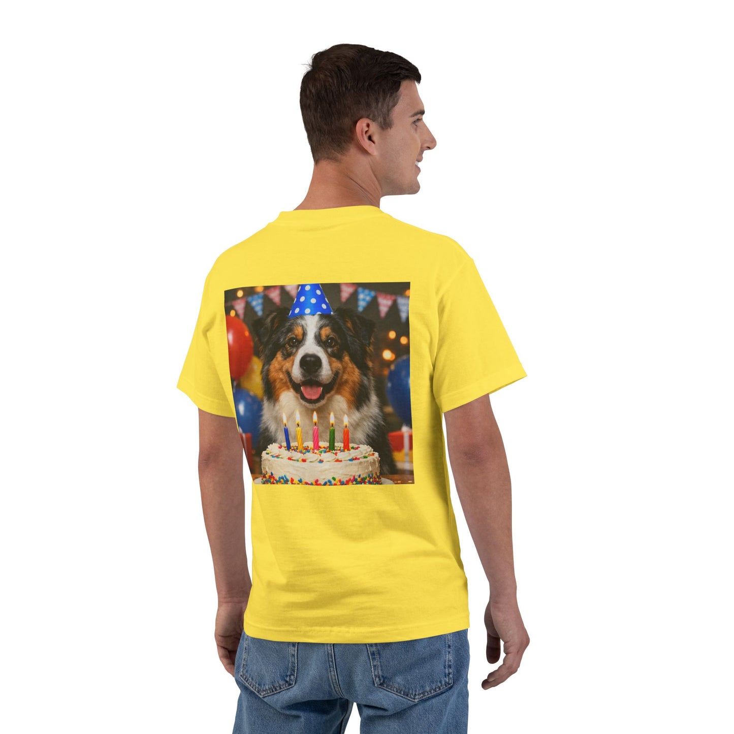 Birthday Buddy Aussie Men's Short-Sleeve Crewneck Tee