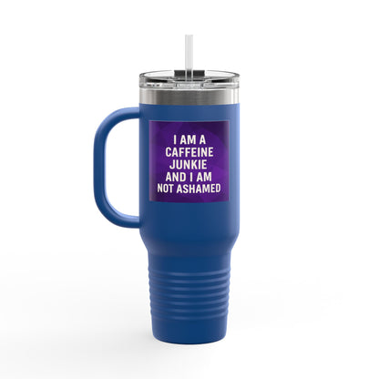Caffeine Junkie Insulated Travel Mug