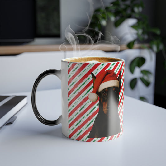 Santa Paws Doberman Color Changing Mug