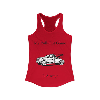 Pull Out Wheel Lift Tow Truck Women's Racerback Tank
