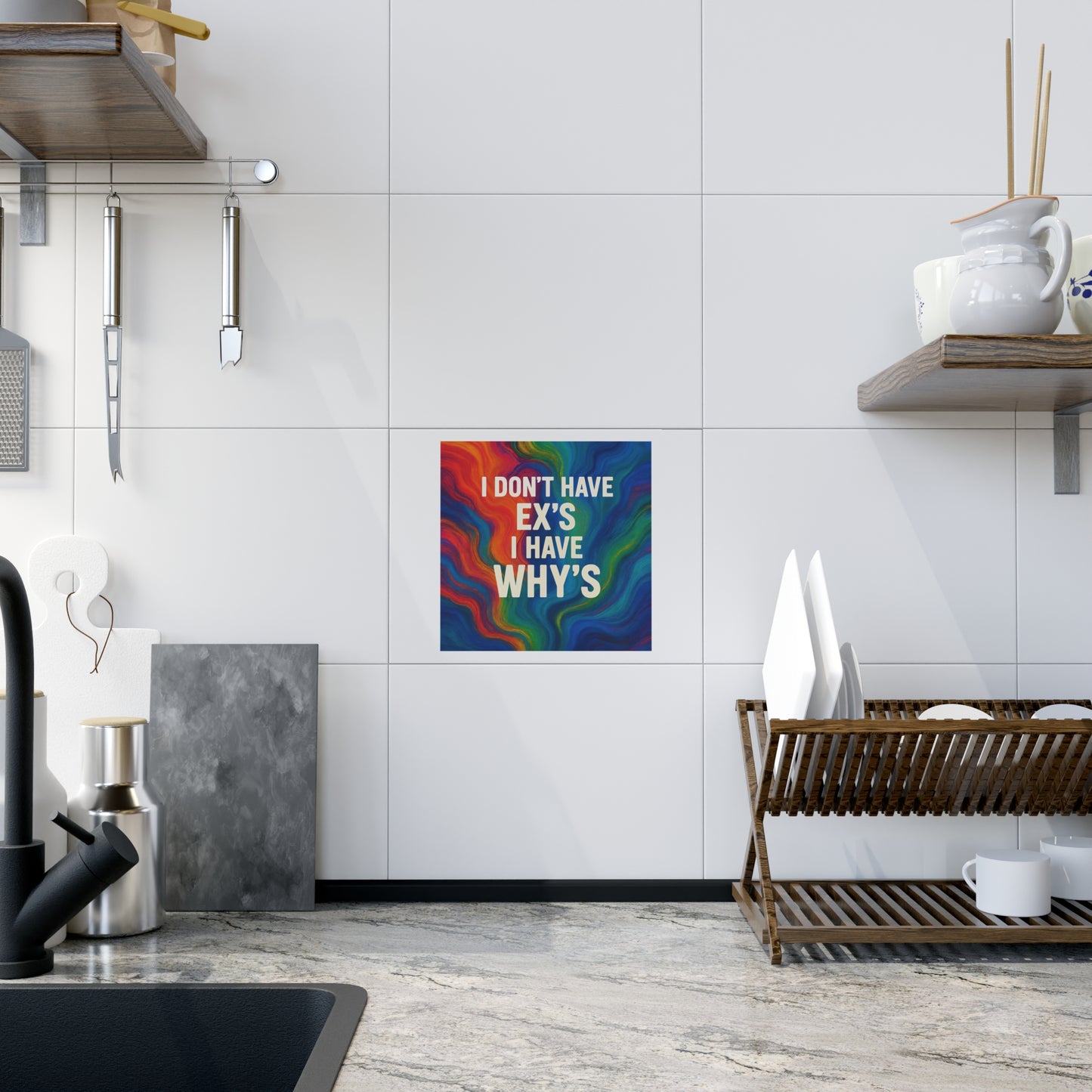 X's And Y's Ceramic Photo Tile