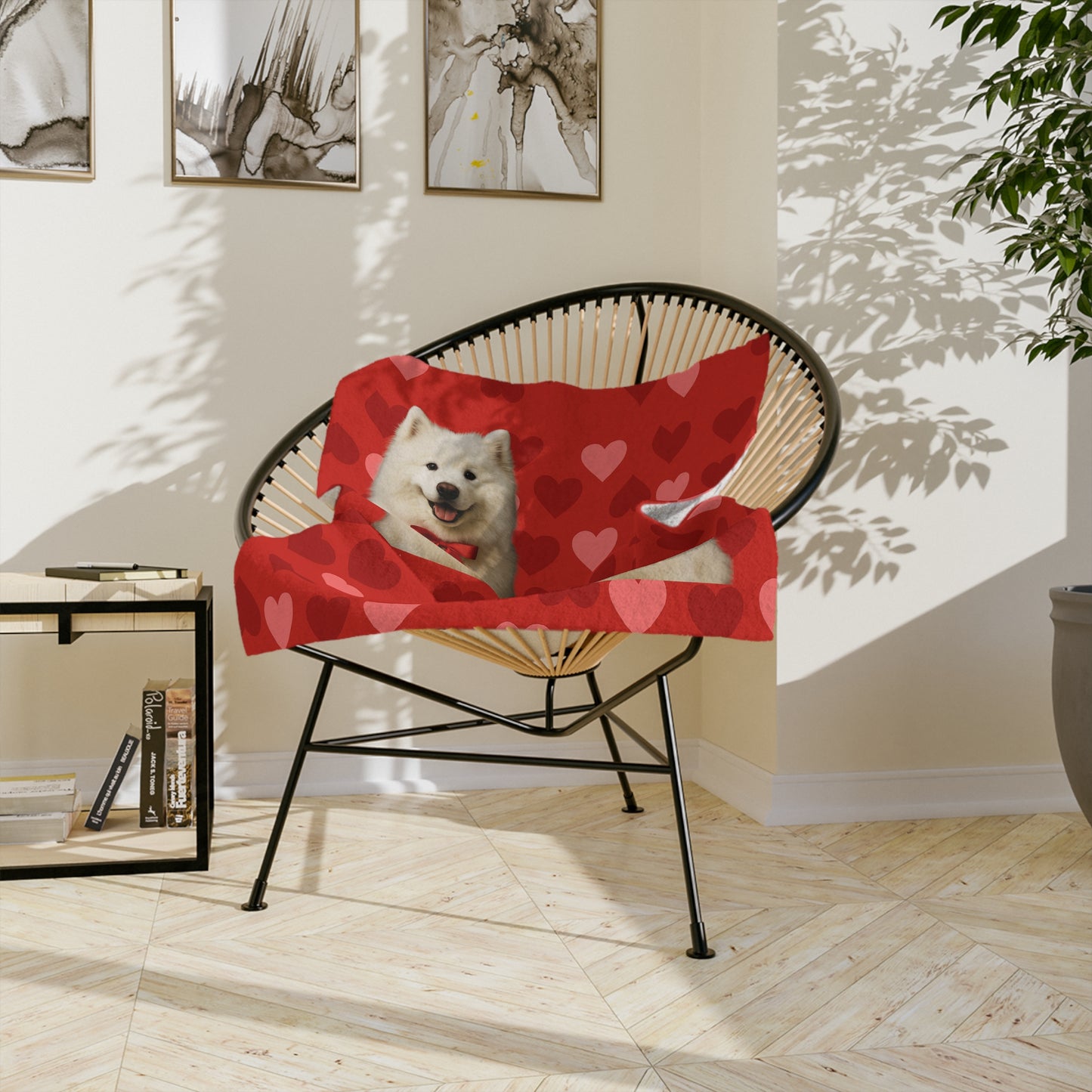 Cupid's Companion Samoyed Velveteen Microfiber Blanket