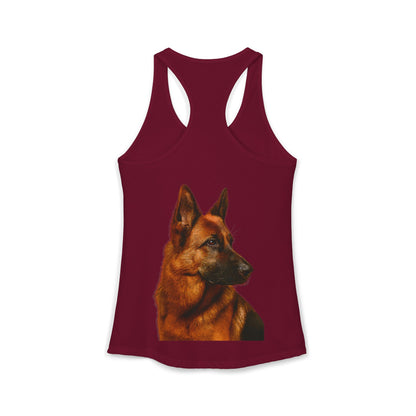 German Shepherd Head Women's Racerback Tank