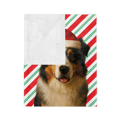 Santa Paws Aussie Velveteen Microfiber Blanket