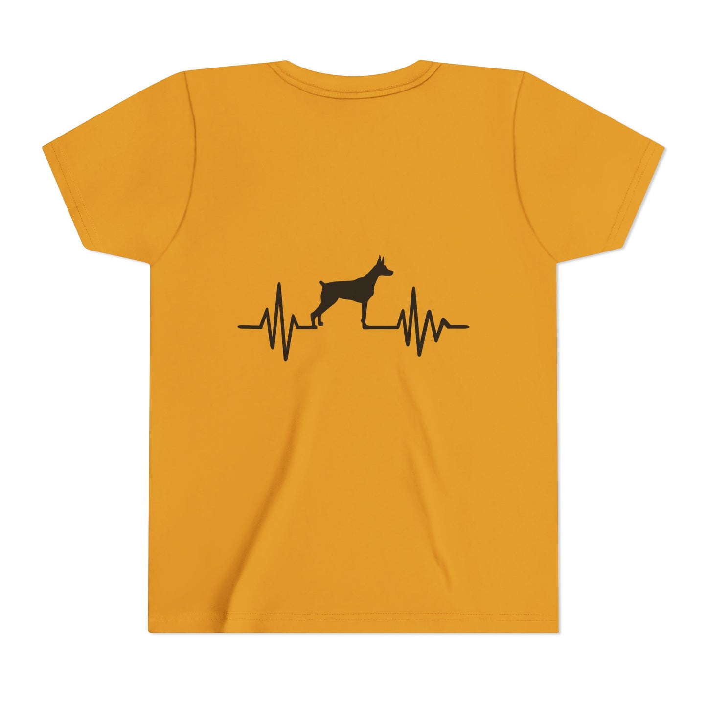 My Heart Beats For Dobermans Youth Unisex Short Sleeve Crewneck Tee