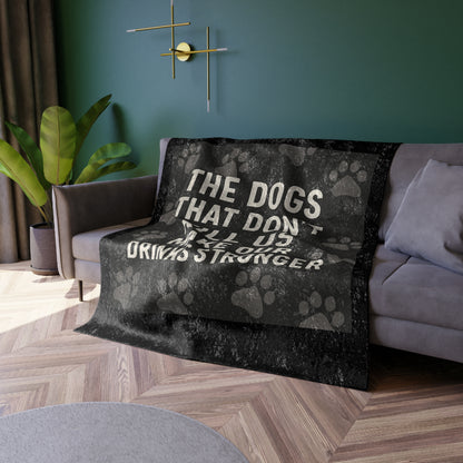 Drinks Stronger Crushed Velvet Blanket