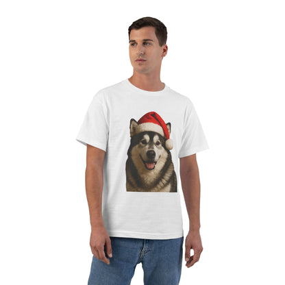 Santa Paws Malamute Men's Short-Sleeve Crewneck Tee