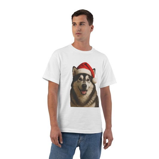 Santa Paws Malamute Men's Short-Sleeve Crewneck Tee