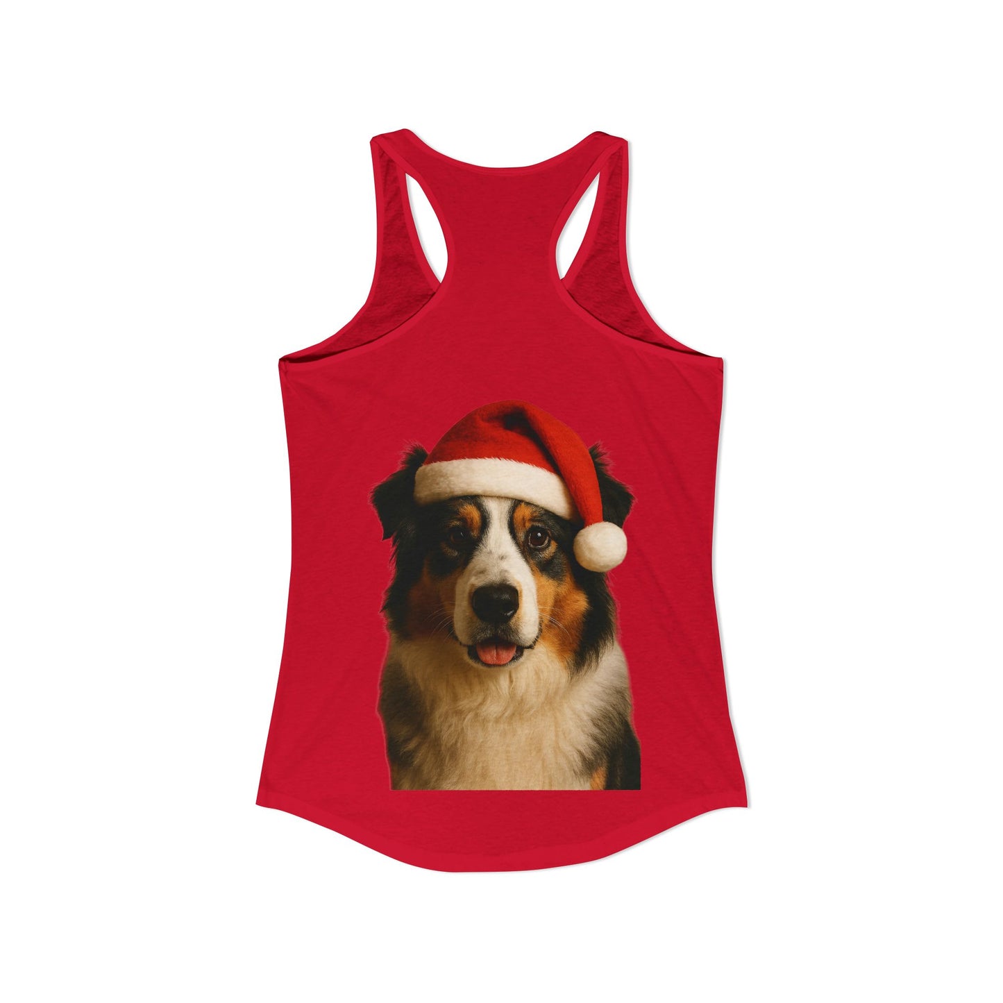 Santa Paws Aussie Women's Racerback Tank