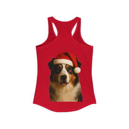 Santa Paws Aussie Women's Racerback Tank