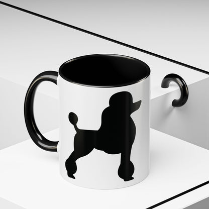 Poodle Silhouette 2-Tone Coffee Mug