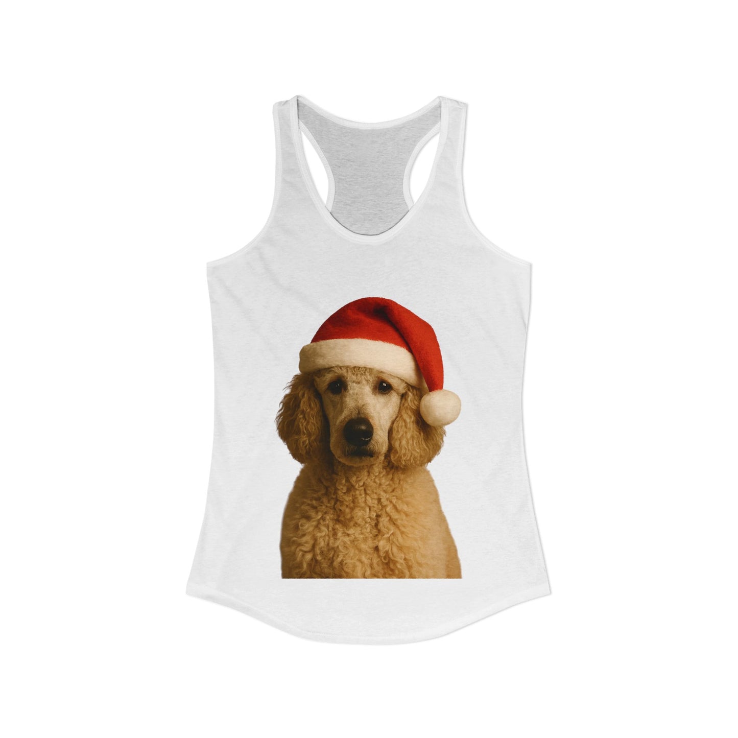 Santa Paws Poodle Women's Racerback Tank
