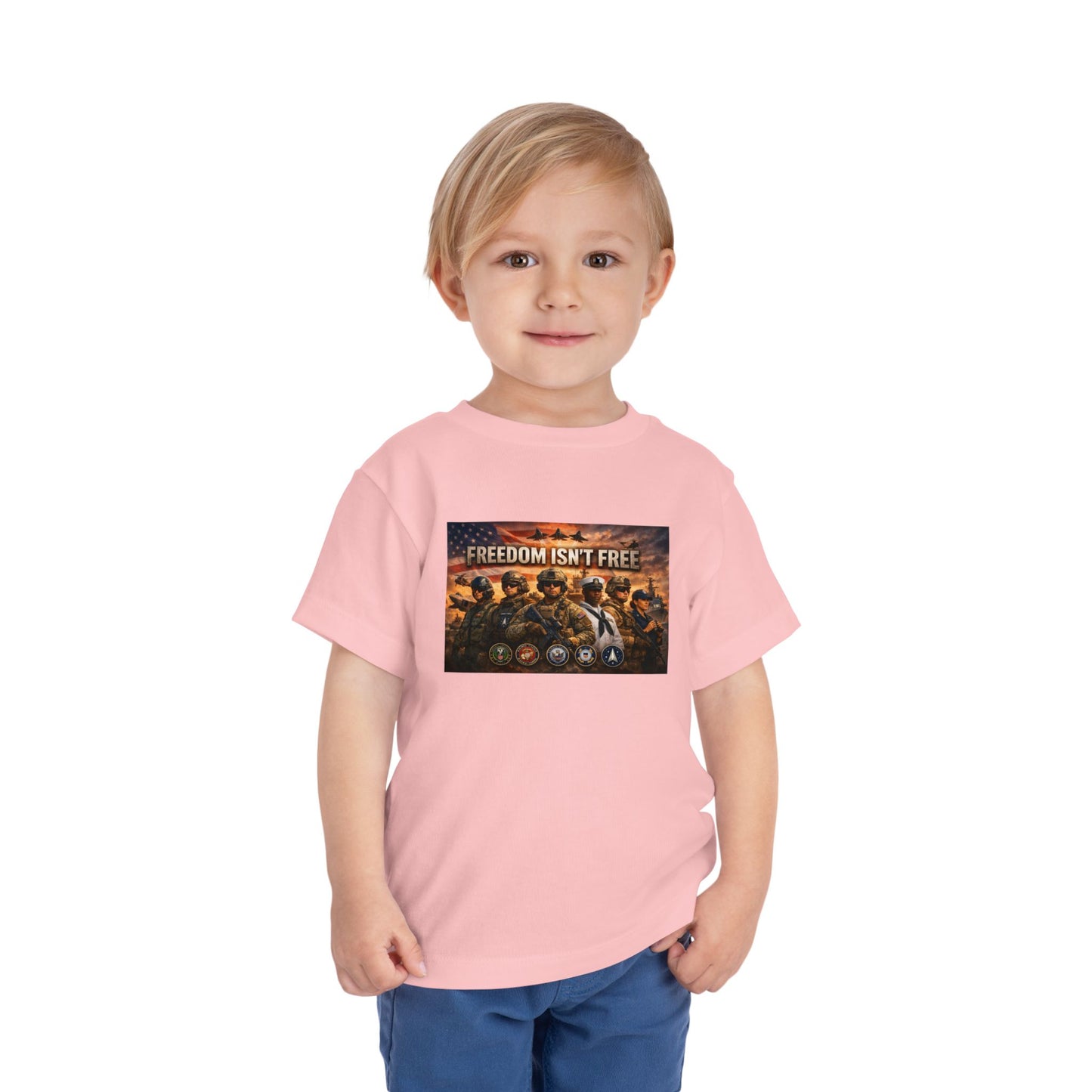 Freedom Isn't  Free Toddler Unisex Short Sleeve Crewneck Tee