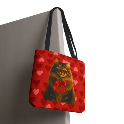 Cupid's Companion Cat Tote Bag
