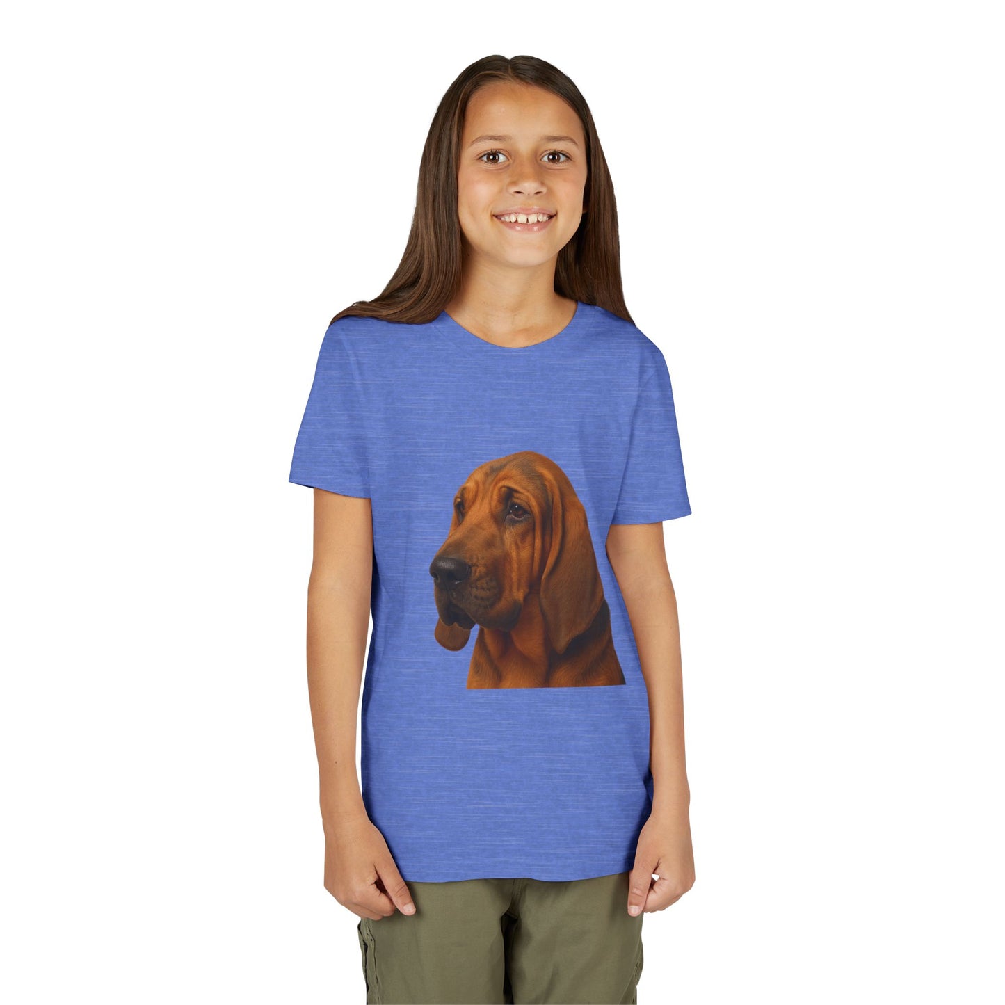 Bloodhound Head Youth Unisex Short Sleeve Crewneck Tee