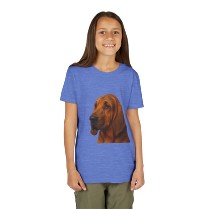 Bloodhound Head Youth Unisex Short Sleeve Crewneck Tee