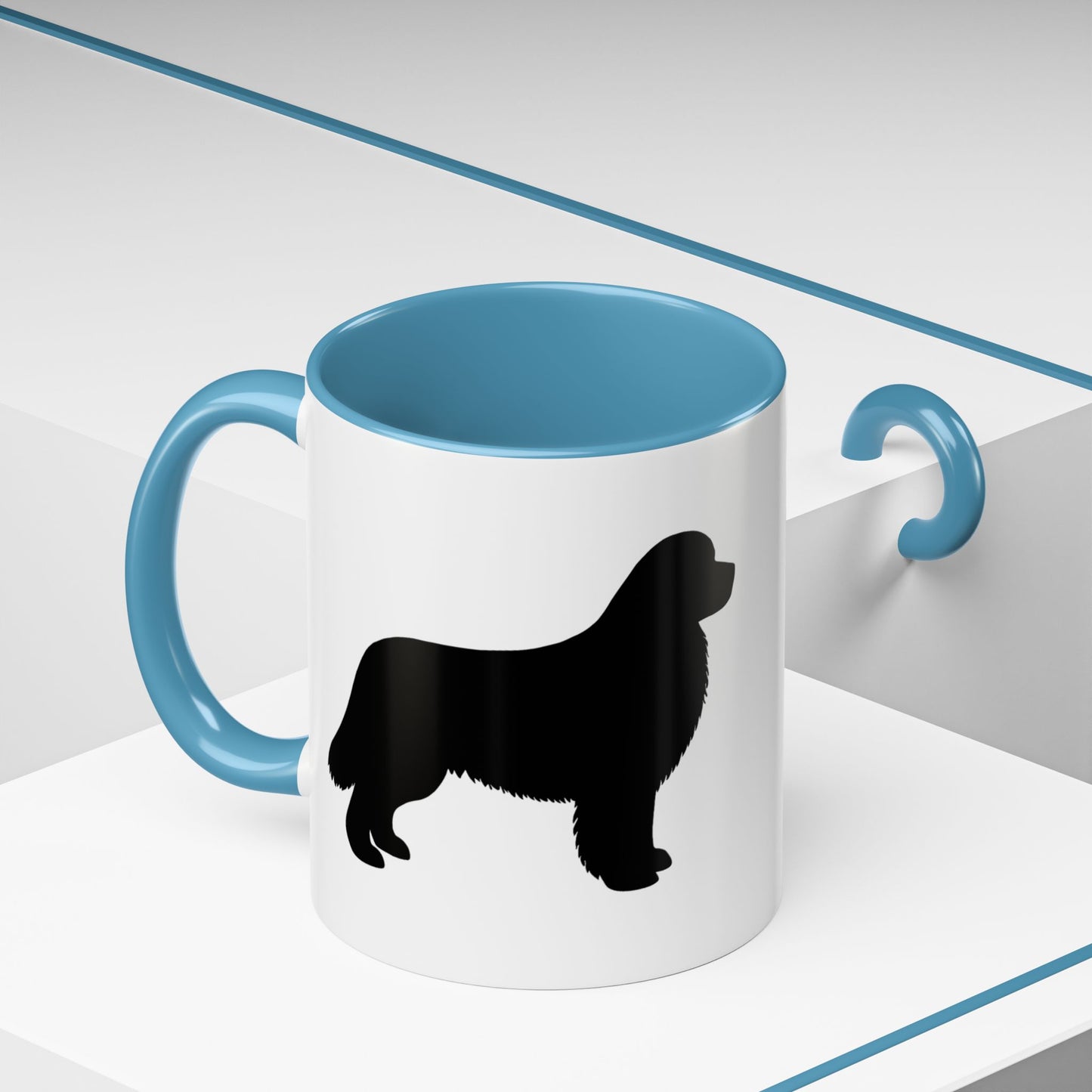Newfie Silhouette 2-Tone Coffee Mug