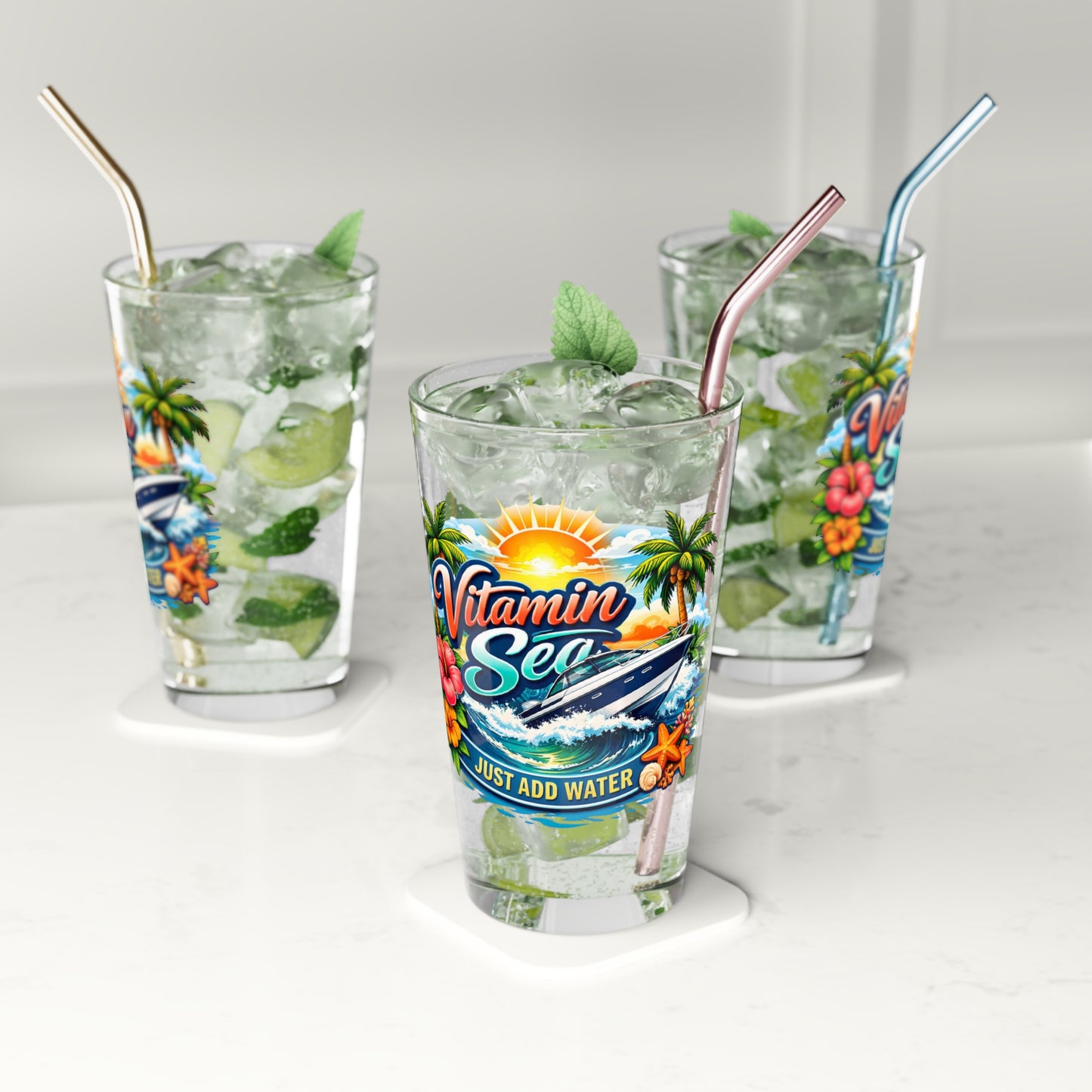 Vitamin Sea Drinking Glass