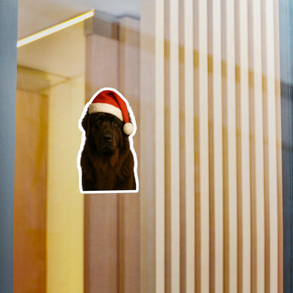 Santa Paws Newfie Vinyl Decal