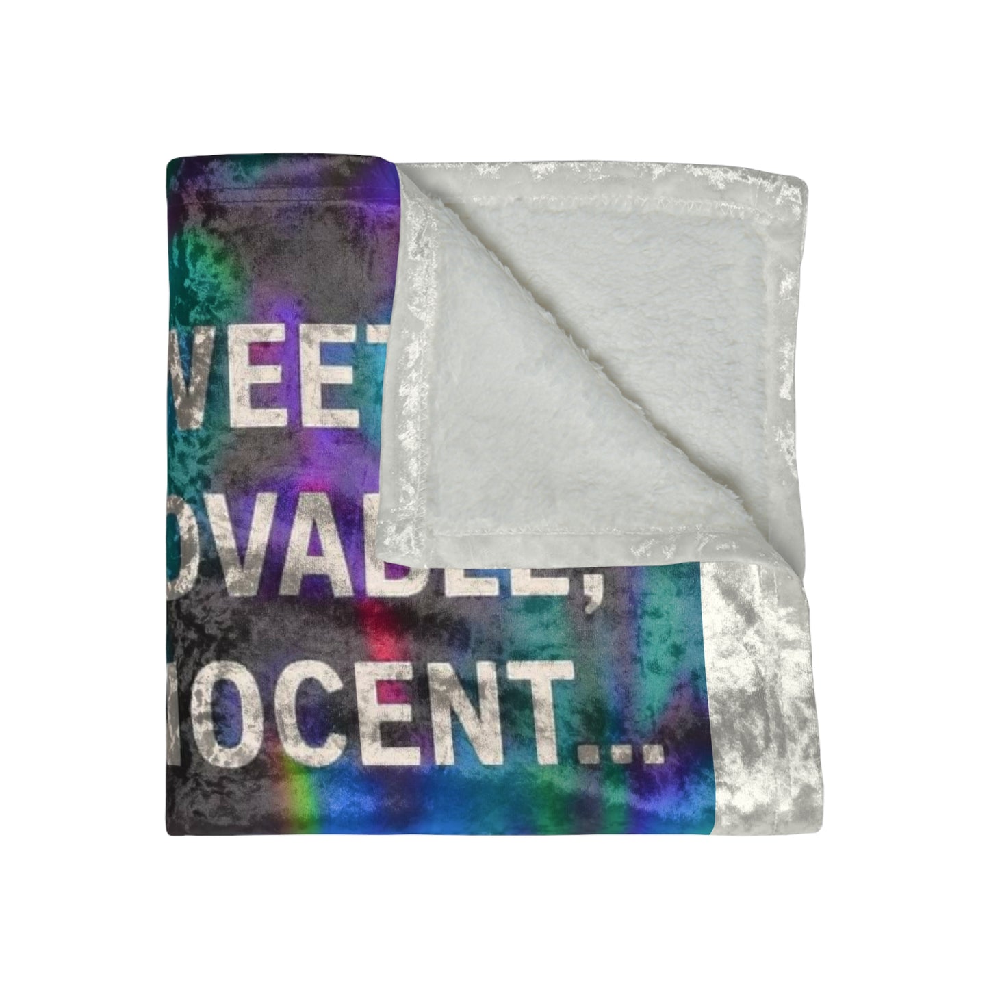 Blowing My Cover Crushed Velvet Blanket